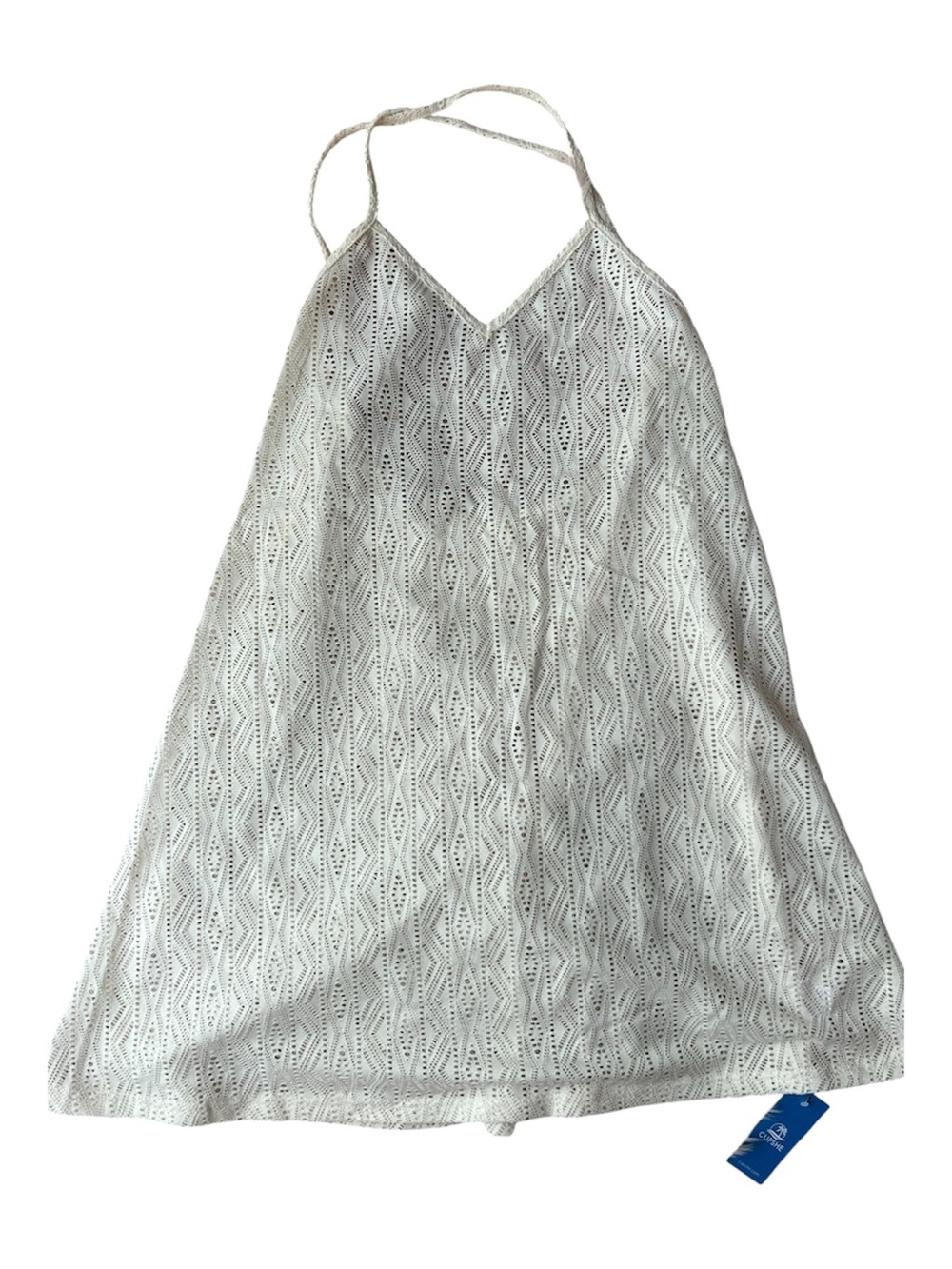 NWT Cupshe Cream Crochet Halter Dress